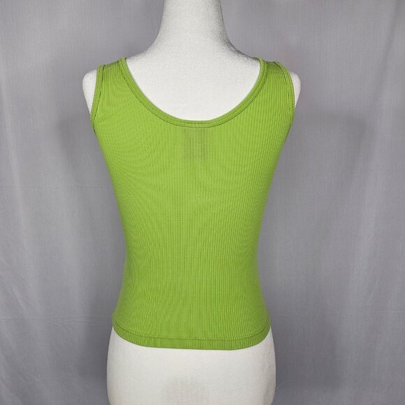 Nike Bright Green Ribbed Tank Top with Lining, Size S (4-6) - Picture 6 of 14